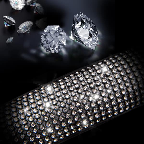 Glittrande diamant rattöverdrag med gnistrande kristall gnistrande strass universellt 38cm bilrattskyddsskydd,