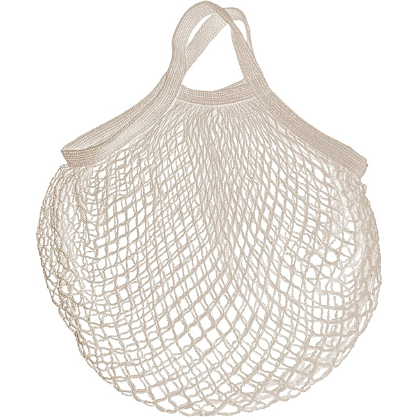 Gjenbrukbar Mesh Handlepose Hvit
