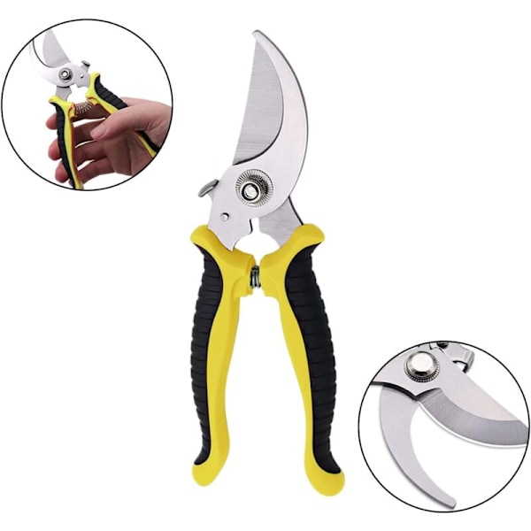 Havesaks, tørretumblere, skridsikre sakse, multifunktionelle grensakse, professionel havebeskærer, 2 stk. 19 cm