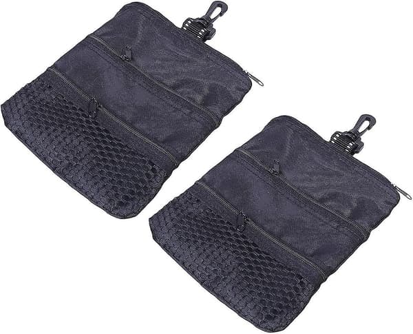 1 stk. sort bærbar golf tee opbevaringspose golfbold pung holder golf tilbehør gave
