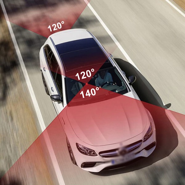 3 DASH CAM-kameror 4 tum bilbackspegel transparent bilinspelning bilvideokamera kabelinspelare automatisk säkerhetskörningsinspelare