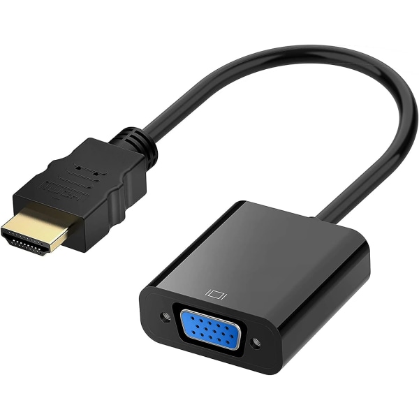 HDMI til VGA-konverteradapter med lyd - Forbinder HDMI-kilde til VGA-skærm og lydenhed