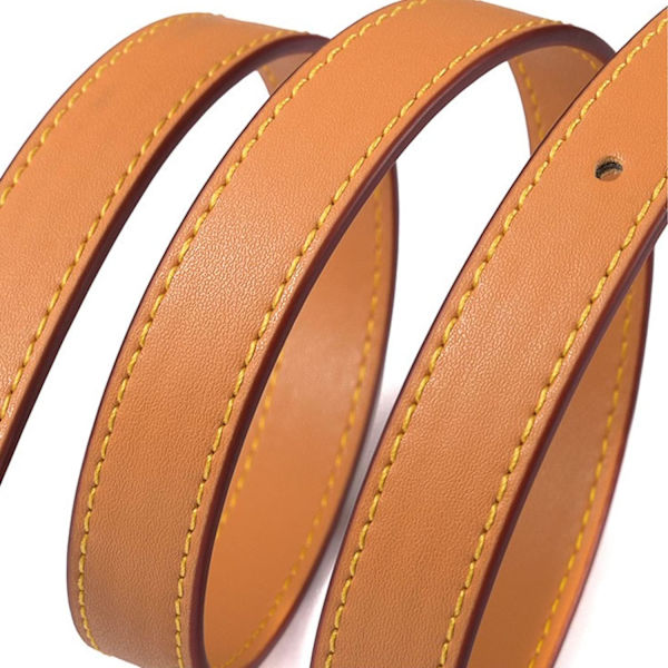 Enkel axelrem, snedställd axel, äkta läder justerbar axelrem, lämplig för små väskor, handväskor, budväskor, crossbody-väska