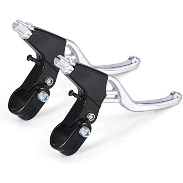 Bicycle Brake Handle - Aluminum Alloy Universal Bicycle Handbrake Lever Brake,Apply to Road Bike MTB BMX Bike Brake 2.2cm Diameter One Pair (Silver)