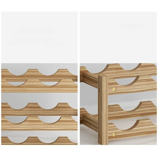 Horisontell flaskhållare Vinhylla Horisontell, 4 våningar för 12 träflaskor i vinflaskor Mått 33,5x22,3x39,5 cm Flaskhållare i furu