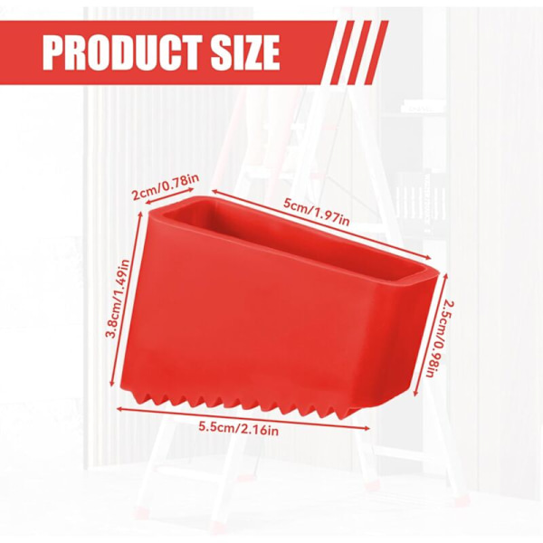 Set med 4 gummifötter för stegar - 50 x 20 mm - reservdel - halkfria skydd - Universellt skydd för hemmafixare
