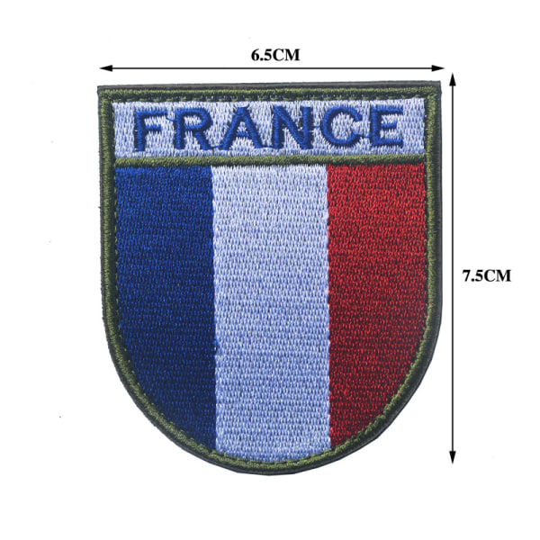 våpenskjold frankrike fransk flagg opex kran soldat 8x7cm stryke-på le