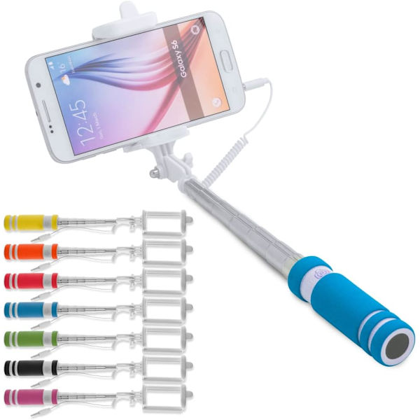 Farve: Blå (Paicom Blå) - Universal Selfie Stick Design og Ultra Kompakt med Shot Button Jack - Mere end 10 MODELLER