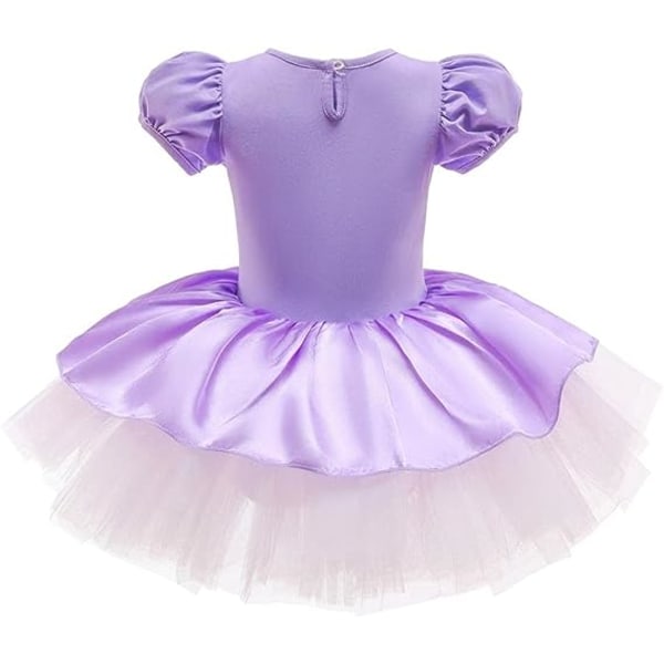 110cm Sufia-Princess Tutu Balletkjole til Børn Piger, Ballerina Dansekostume Leotard, Størrelse 2-8 År