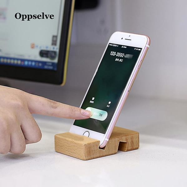 8*6*2cm Matkapuhelinteline pöytä matkapuhelinteline puinen kenno p