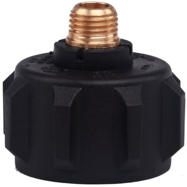 QCC1 gassregulatoradapter, ventilkobling med 1/4 tommers hannmutter og solid messing, i solid messing