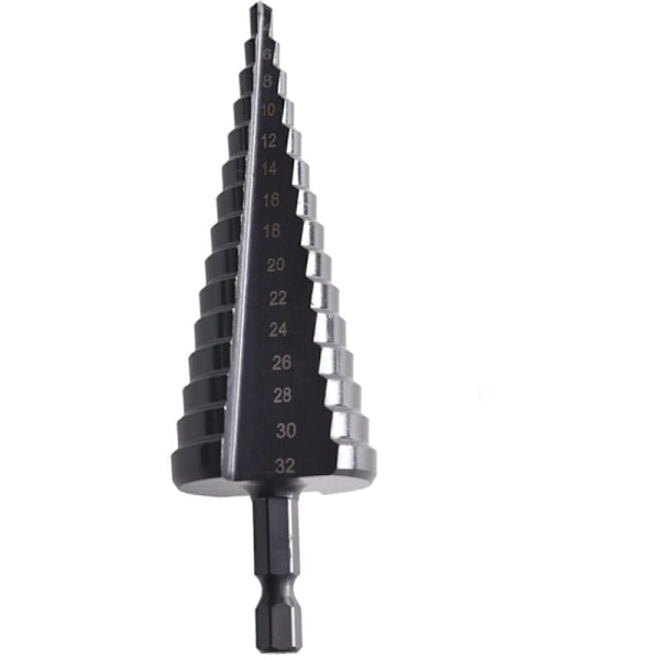 Pladdled borr, 4-32 mm Konisk Forewo Forest Metall Triangel Konisk Titan HSS, Triangulär Stång, Mache Metallgolv För Visser på Stål Metall, Trä,