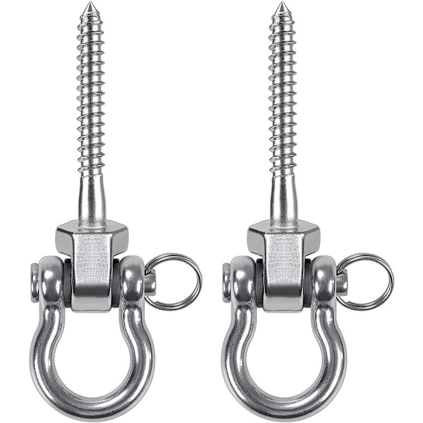Swing loftshængekøje bolte, swing bolte heavy duty 2 stk. Antirust rustfrit stål 304 skruebeslag heavy duty swing ophæng 800 kg kapacitet, Pl