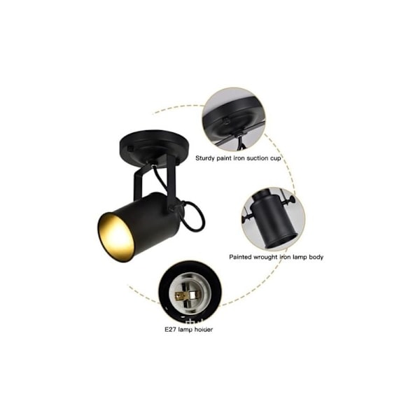 1 Retro Lätt Lätt Huvudpaket Vägglampa Lampa E27 Retro Belysning för korridor och balkongbelysningsdekoration