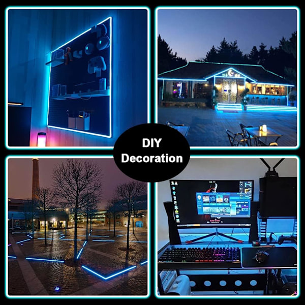 Neon LED-ljusremsa 5 meter LED-silikon Neonljus 12V Flexibel mjuk LED-neonljus Klippbar LED-neonrep Ljusremsa för inomhus utomhus DIY Hom