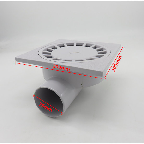 Per 200mm X 200mm Utlopp 75mm Golvavlopp Badrum Våtrum Dusch Plast Pvc