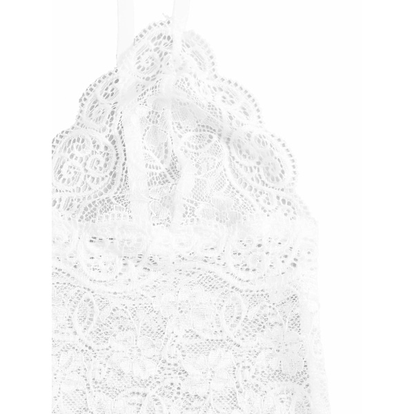 4-delt dame satin pyjamasæt med blondekant, camisole, lingeri og morgenkåbe i guld M