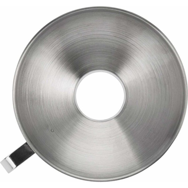 Sølefri syltetøytratt med lang fyllingstrakt, diameter på fyllingstrakten (innvendig ca. 3,5 cm), i rustfritt stål, sølv,