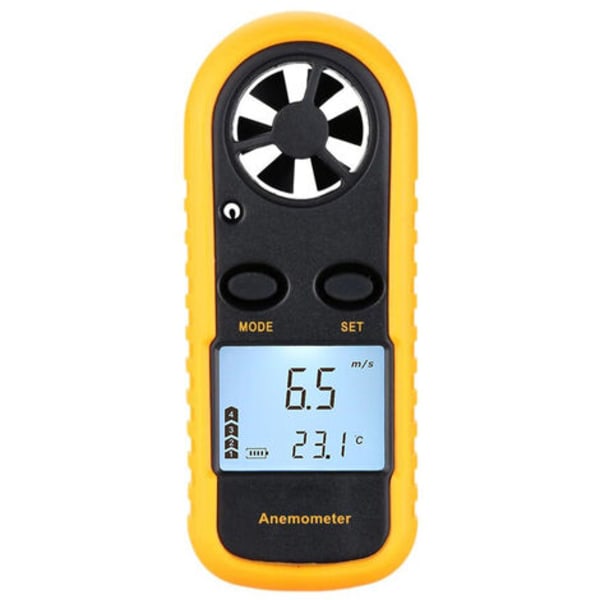 Digitalt anemometer Anemometer kan måle vindhastighet og temperatur uten batterilevering