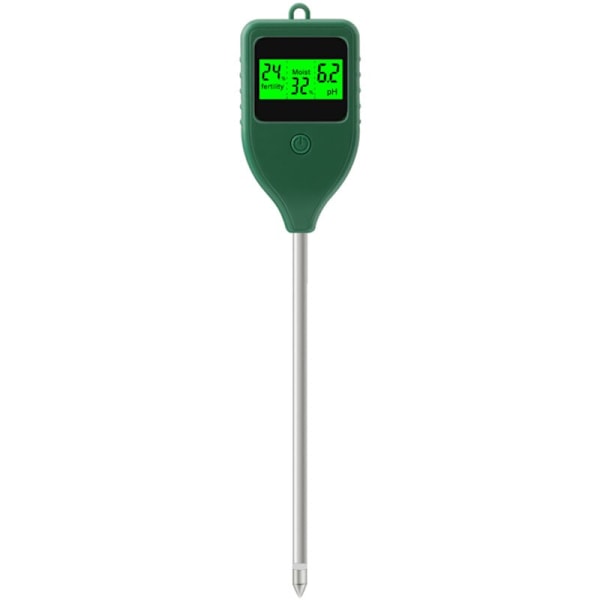Jord 3 i 1 pH-tester, jordfuktighetstester, landbruks hage fertilitetstester, jordfuktighetstest for innendørs planting, potter i potter, plen
