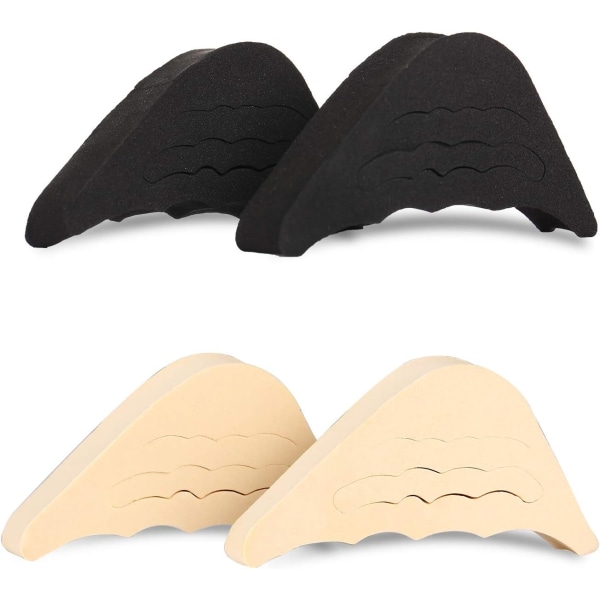 2 par skopuder, der gør store sko behagelige (sort/beige)