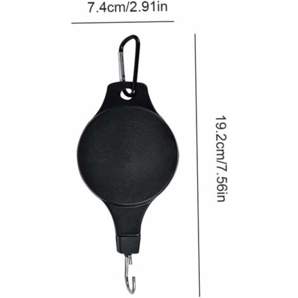 2-pack växtpulleykrokar, växtkrokar, justerbara infällbara takkrokar för upphängning av växter (svart)