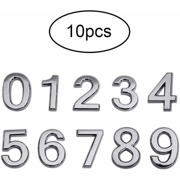 Dørnummernummer Postkasse Husnummerklistremerke 0 til 9 Gatenummer