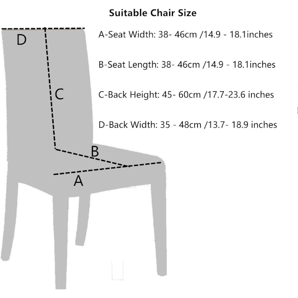 4 stk. Spisebordstoltrekk Elastisk Vaskbar Avtakbar Stretch Stolkledning for Universal Passform (blomst)