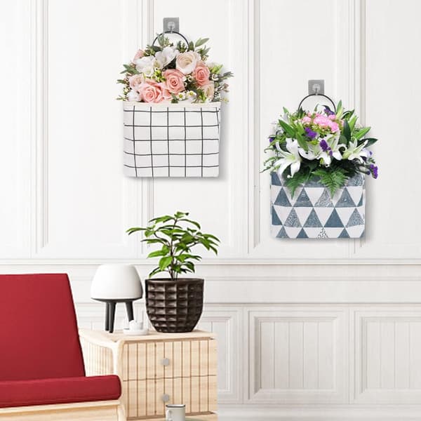 2-pack över dörr hängande arrangör - Fällbar linnevägg arrangör Vattentät hängande korg förvaringsväska för barnrum Badrum Sovrum
