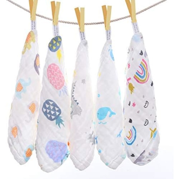 Baby Ansigtshåndklæde, Muslin Baby Vaskeklud, Naturlig Lommetørklæde Reus