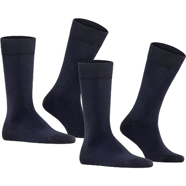 2-pak (tibetansk cyan) herre bomuldsforstærkede tynde sokker uden mønster til vinter eller sommer Pakke med 2 par
