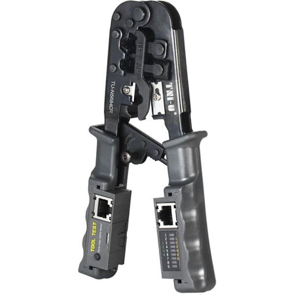 TNI-U TU-N5684CR crimptång och kabeltestare 2 i 1 tång för att crimpa kablar RJ11 RJ12 RJ45 TLUCH TIGHT TLUS TESTER SIDETS