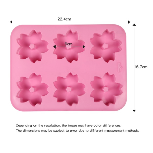 Blomma form form 6-hålighet körsbärsblommor Bakeware form