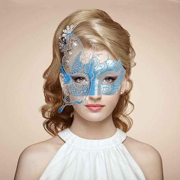 Mystisk venetiansk fjärilsdam maskerad halloweenfest mask kväll bal mask bar kostymer tillbehör