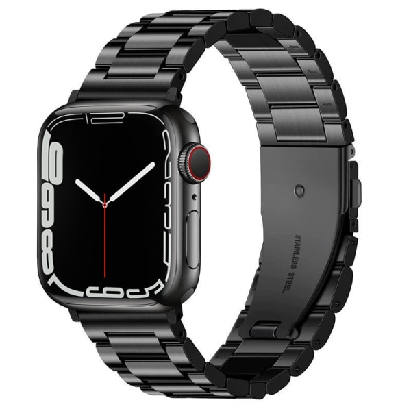 För Apple Watch Band i rostfritt stål, Apple Watch Replacement Band, Längdjustering (svart) (42/44/45/49MM)