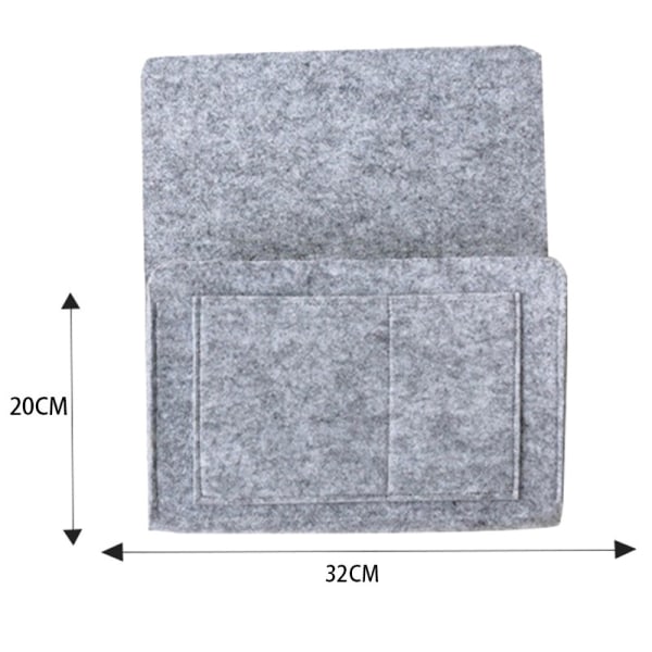 Filtpose Filt opbevaringspose Filt sengside hængende pose Sofa sengside diverse opbevaringspose (khaki type)