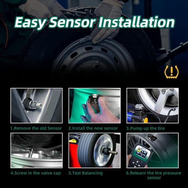 Dæktryksensor, 315MHZ Dæktryksovervågningssystem (TPMS) Sensor Udskiftning til Buick GMC Chevrolet Cadillac