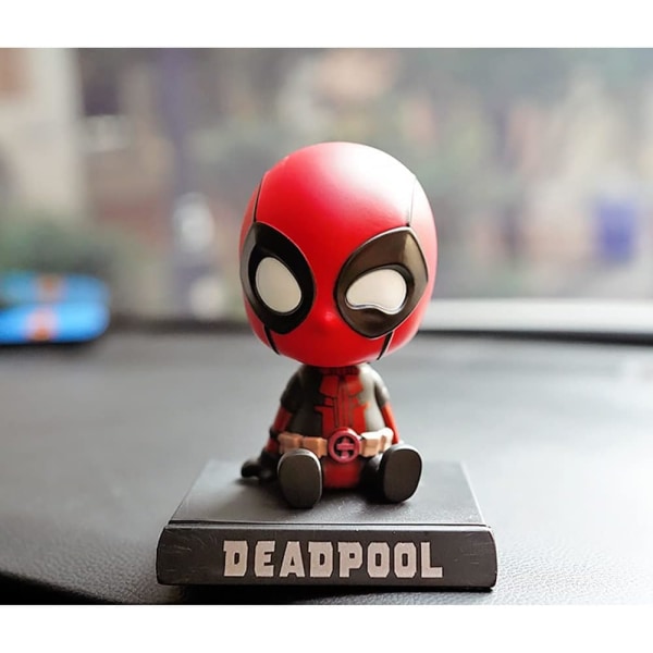 Character bobblehead doll with mobile stand/car dashboard mobile stand red