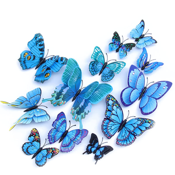 Butterfly Wall Decorations 48pcs, 3D Butterfly Stickers for Party Decorations,