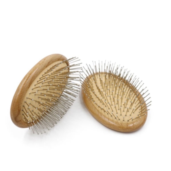 Hårborste, hårborste för hårborstmassage för hårbotten, bärbar, bärbar antistatisk luftkuddekam för hårborste i bambu