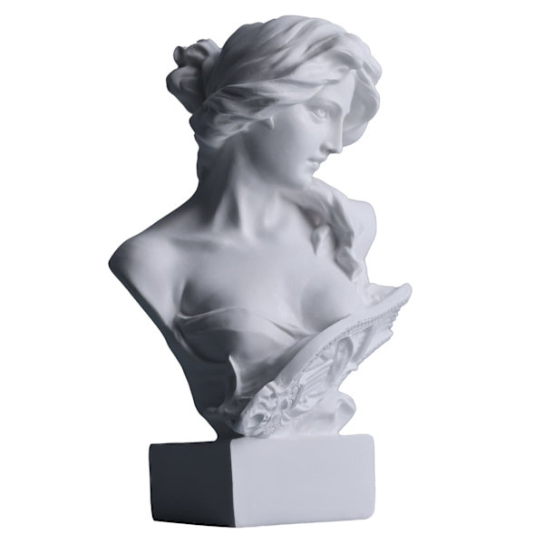 6\" H Gresk mytologi byste statue dekor, Artemis statuer romerske gudinnefigurer, brukt for skissepraksis estetikk statuer og skulpturer