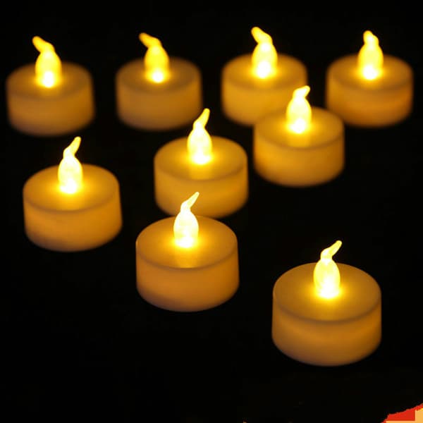24 gula LED-ljus Flamm-effekt