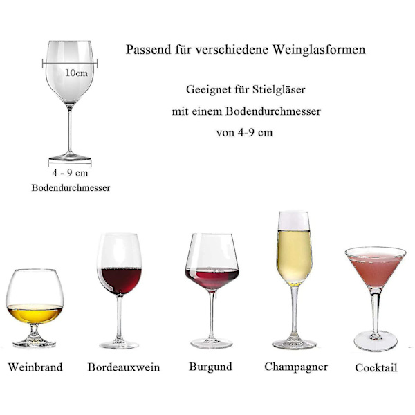 Vinglasstativ Vinglasstativ, 3 skinner Vinglasstativ, Sort