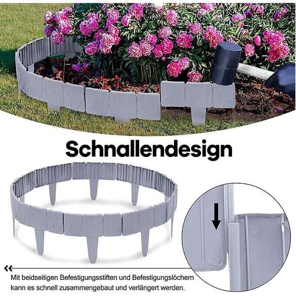 10 stk. Have Foldbar Kanthegn Landskab Imitation Sten Plast Have Cleach Hegn Rent Panel DIY Ornamenter