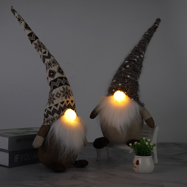 2-pack jultomteplyschdocka julgransprydnad