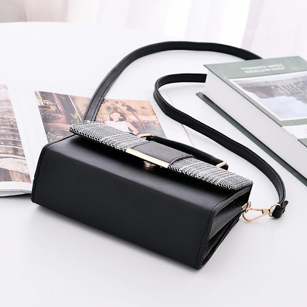 Fashion Damväska Läder Mode Handväska PU Axelväska Liten Flik Crossbody Väska Dam Crossbody Väska Specialpris, svart