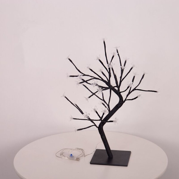 Lysende tre, Sakura blomst LED-lampe, justerbare grener, 48 LED-lys tilpasset dekorasjon av rommet og gaver til bryllupsfestival (farget)