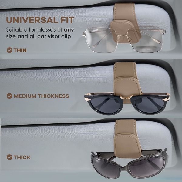 Bilglasögonhållare, Set med 2 Universal Magnetic Bilglasögon Holde
