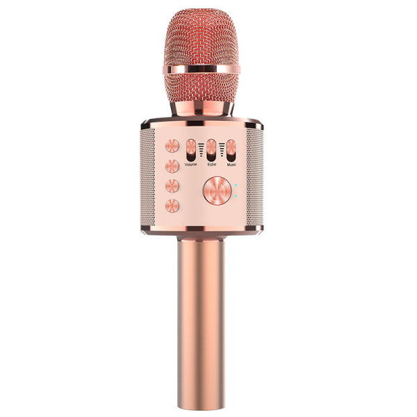 Trådløs Bluetooth karaokemikrofon, 3-i-1 bærbar håndholdt mikrofonhøjttaler til alle smartphones, gave til piger Børn Voksne i alle aldre (pink