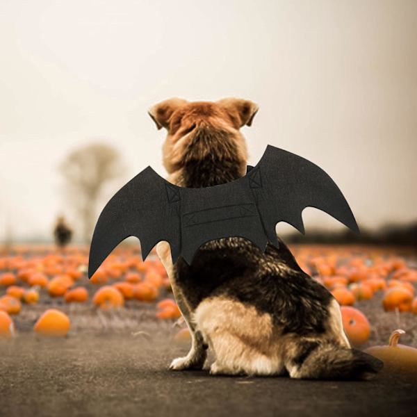 Hund flagermus kostume - Halloween kæledyr kostume flagermus vinger cosplay hund kostume kæledyr kostume til fest S(S)